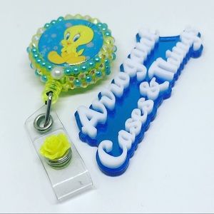 Handmade Tweety Bird Badge Reel